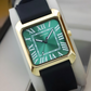 Homage Green Gold Frame Black Strap Trending Mens Fashion Watch - DRM0015