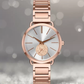 Rose Gold Finish Stylish Round Dial For Women Premium Watch - DRW0011