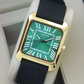 Homage Green Gold Frame Black Strap Trending Mens Fashion Watch - DRM0015