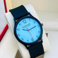 Sky Blue Black Duo Silicon Strap Premium Look Watch For Men - DRM0016