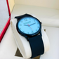 Sky Blue Black Duo Silicon Strap Premium Look Watch For Men - DRM0016