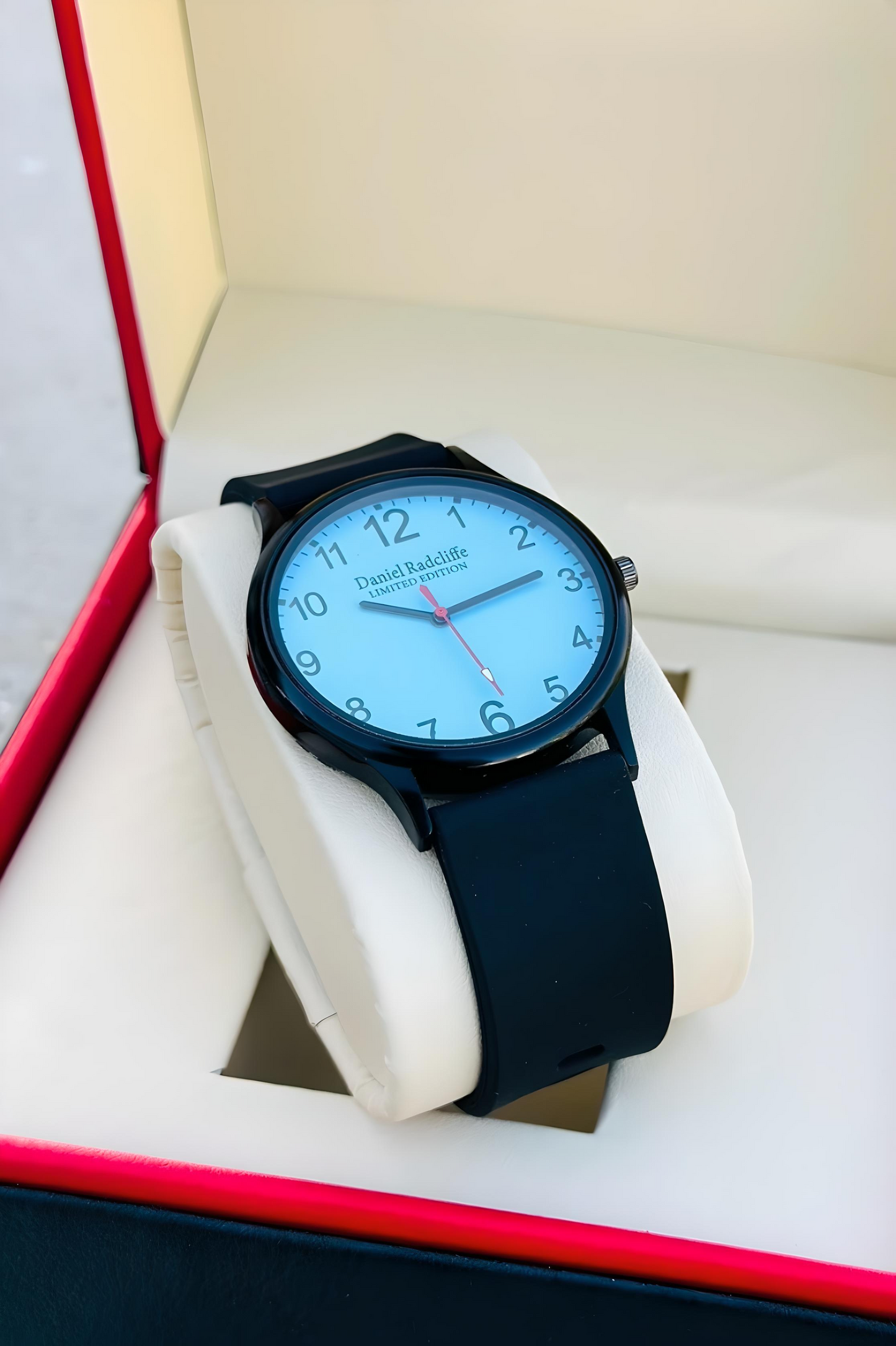 Sky Blue Black Duo Silicon Strap Premium Look Watch For Men - DRM0016