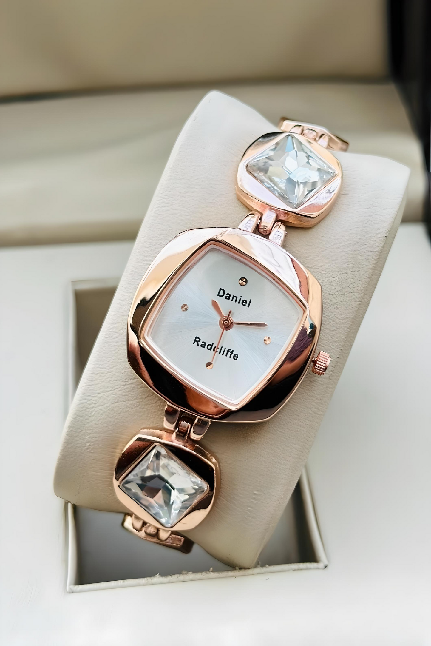 Premium Quality Stone Studded Luxurious Watch For Women - DRW0027