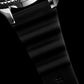 Premium Quality Radium Hands Black Rubber Belt Free Size Watch For Men - DRM0024