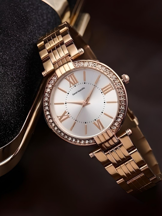 Rose Gold White Dial Trending Premium Watch For Women - DRW009