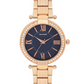 Rose Gold Blue Dial Trending Premium Watch For Women - DRW009