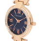 Rose Gold Blue Dial Trending Premium Watch For Women - DRW009