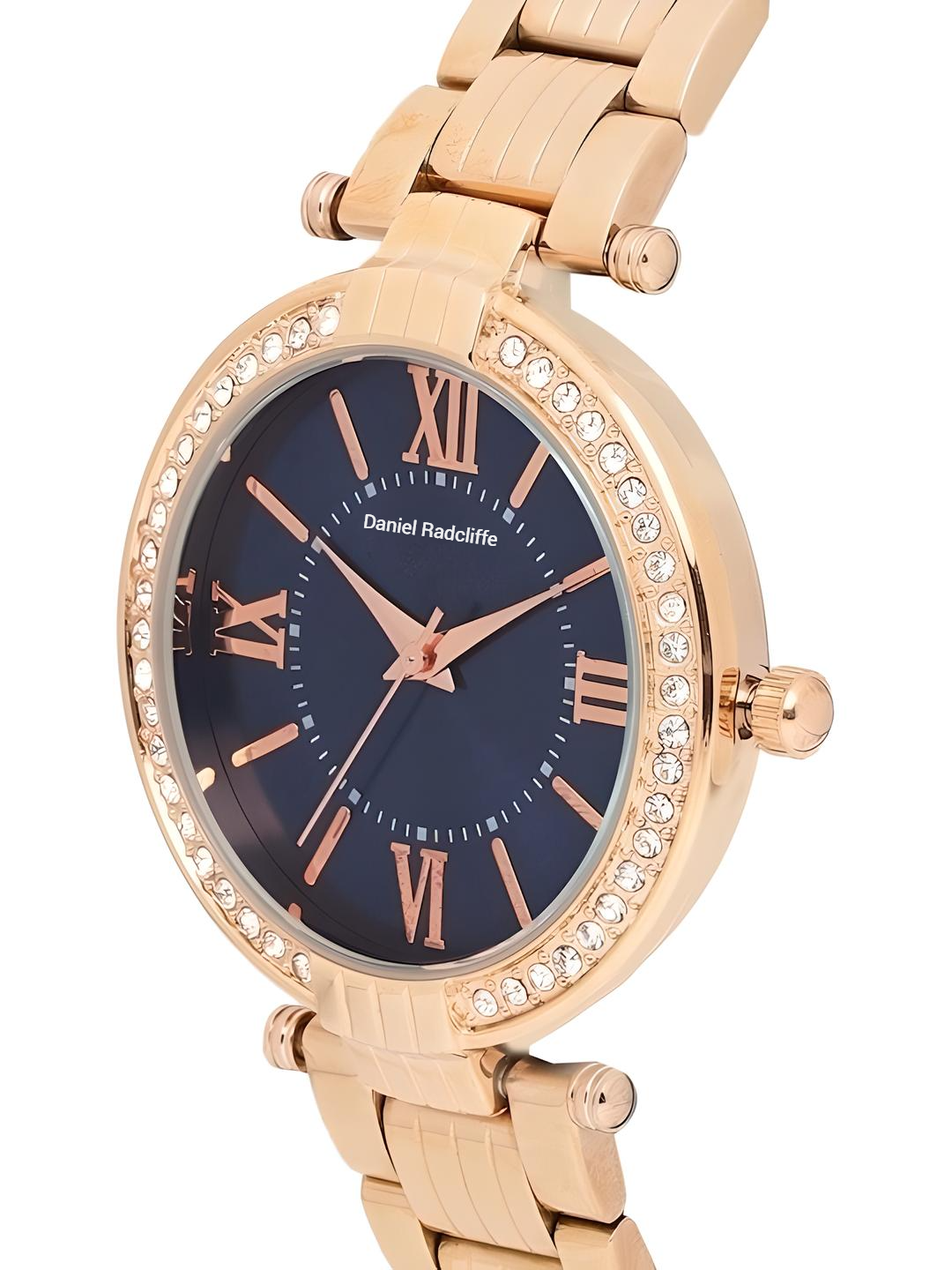 Rose Gold Blue Dial Trending Premium Watch For Women - DRW009