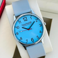 Sky Blue Gray  Duo Silicon Strap Premium Look Watch For Men - DRM0016