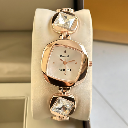 Premium Quality Stone Studded Luxurious Watch For Women - DRW0027