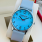 Sky Blue Gray  Duo Silicon Strap Premium Look Watch For Men - DRM0016