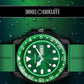 Magnetic Adjustable Lock With Premium Rim Fancy Hands Green Rich Vibe Watch For Men - DRM0019