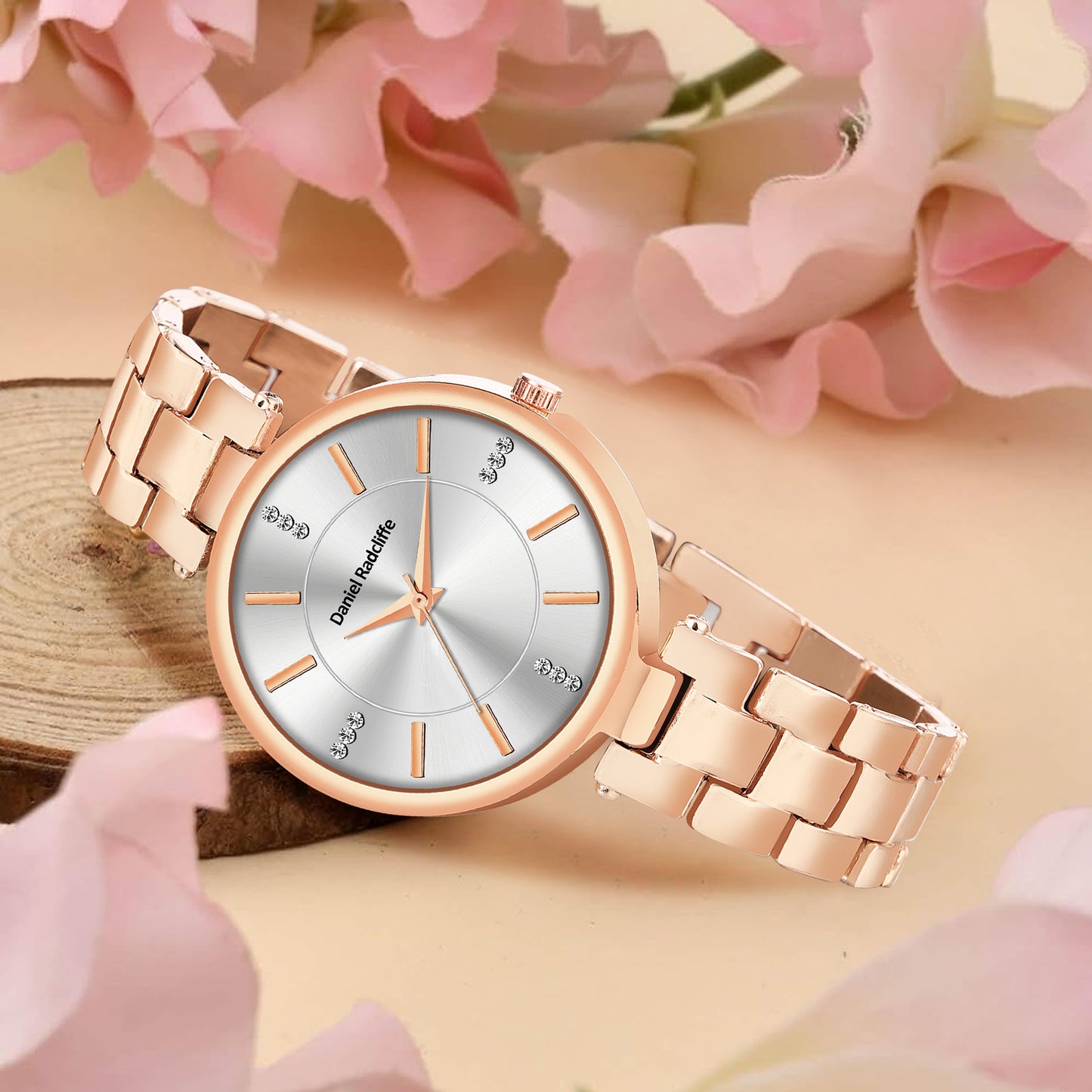 Round Rose Gold Analog Watch - For Women DRW001