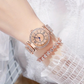 Diamond Studded Blue Hands Premium Quality Women Watch - DRW0023