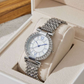 Diamond Studded Silver Blue Hands Premium Quality Women Watch - DRW0023