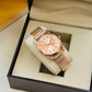 Chronographs Trending Rose Gold Watch Premium Quality For Women - DRW0013