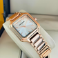 Square Rose Gold White Dial Trending Women Watch - DRW006