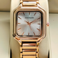 Square Rose Gold White Dial Trending Women Watch - DRW006