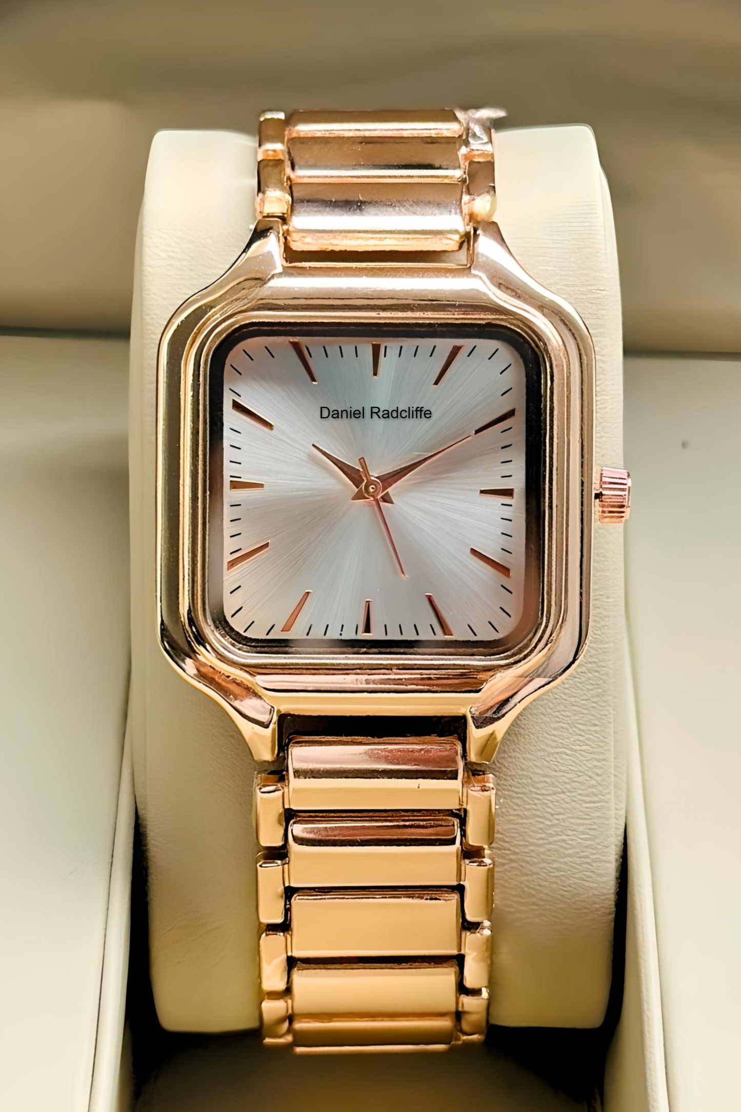 Square Rose Gold White Dial Trending Women Watch - DRW006