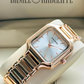 Square Rose Gold White Dial Trending Women Watch - DRW006