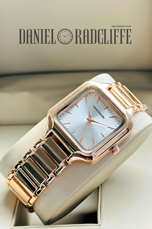 Square Rose Gold White Dial Trending Women Watch - DRW006