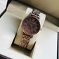 Round Brown Analog Watch - For Women DRW002