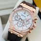 Diamond Studded Chronographs Pattern Women Watch - DRW0020