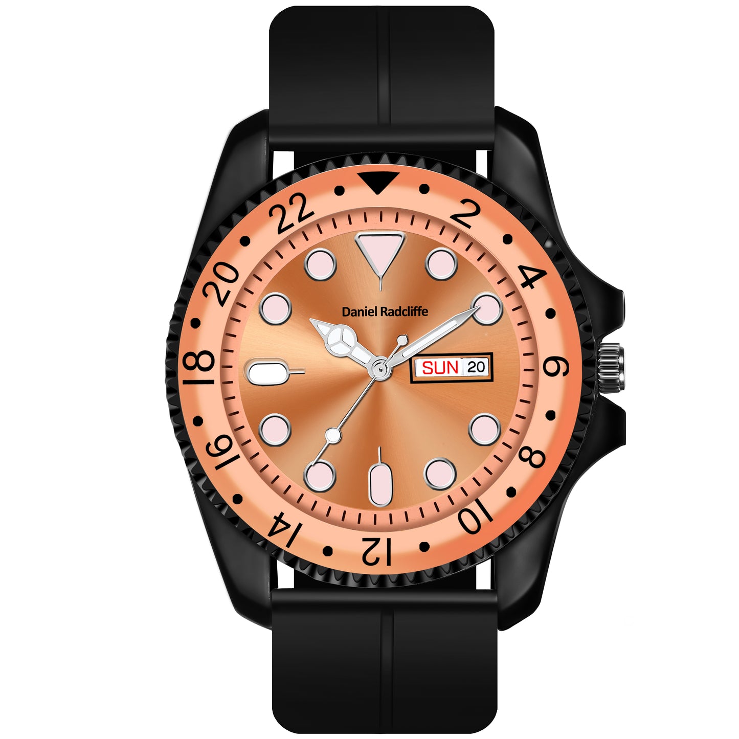 Magnetic Adjustable Lock With Premium Rim Fancy Hands Orange Rich Vibe Watch For Men - DRM0019