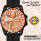 Magnetic Adjustable Lock With Premium Rim Fancy Hands Orange Rich Vibe Watch For Men - DRM0019