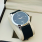 Premium Quality Silicone Strap Round Silver Frame Stylish Men Watch - DRM013