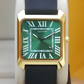 Homage Green Gold Frame Black Strap Trending Mens Fashion Watch - DRM0015