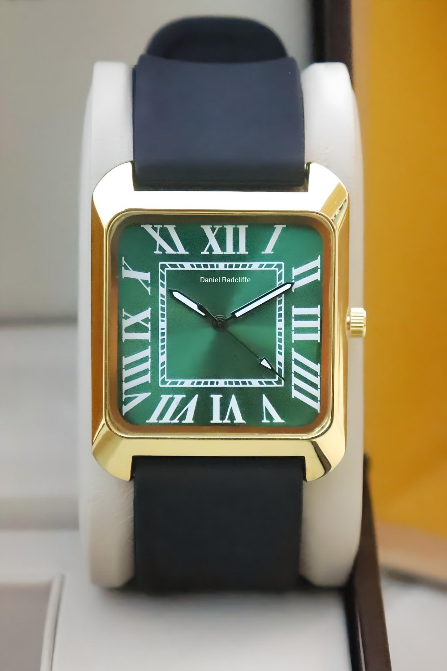 Homage Green Gold Frame Black Strap Trending Mens Fashion Watch - DRM0015