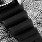 Premium Quality Radium Hands Black Rubber Belt Free Size Watch For Men - DRM0024