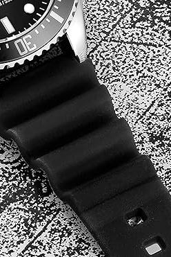 Premium Quality Radium Hands Black Rubber Belt Free Size Watch For Men - DRM0024